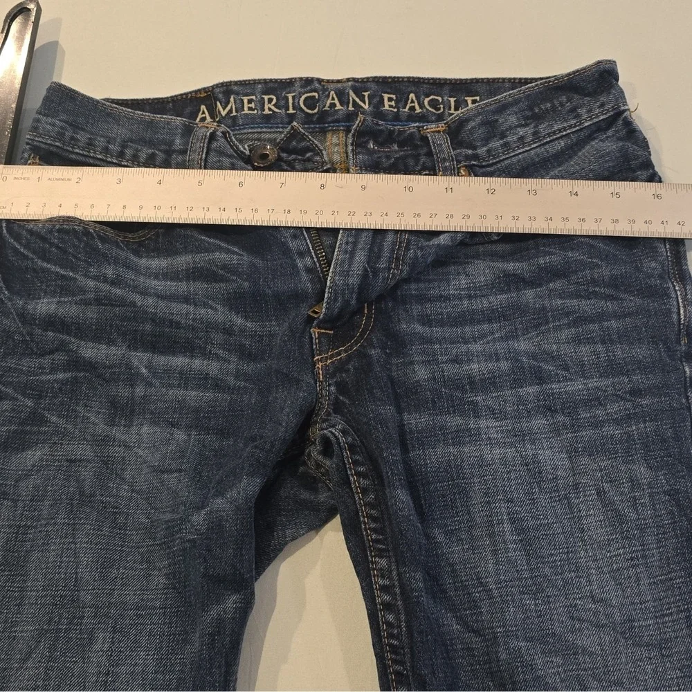 American Eagle Outfitters Slim Straight Blue Dark Wash Jeans